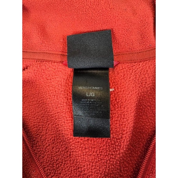 The North Face Mens L Pullover Fleece Quarter Zip Jacket Red - Picture 5 of 10